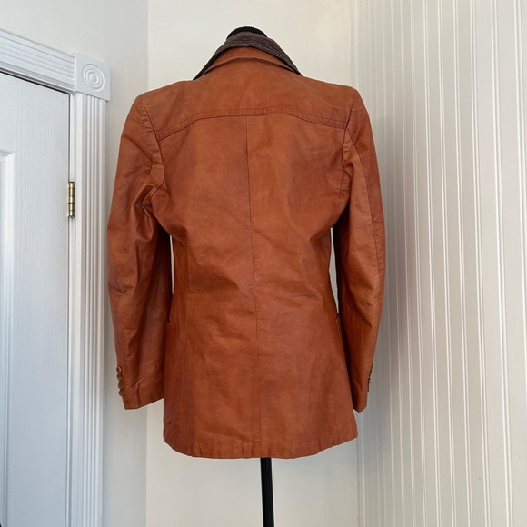 Vintage Genuine Leather Designer Pierre Cardin Blazrr - Picture 5 of 7